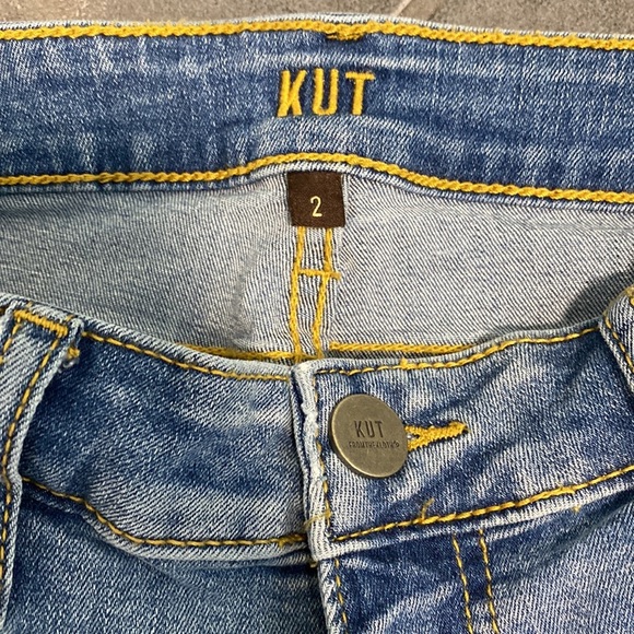 Ellen Capri High Rise Distressed Frayed Hem Straight leg jean Eco size 2 - Picture 3 of 11